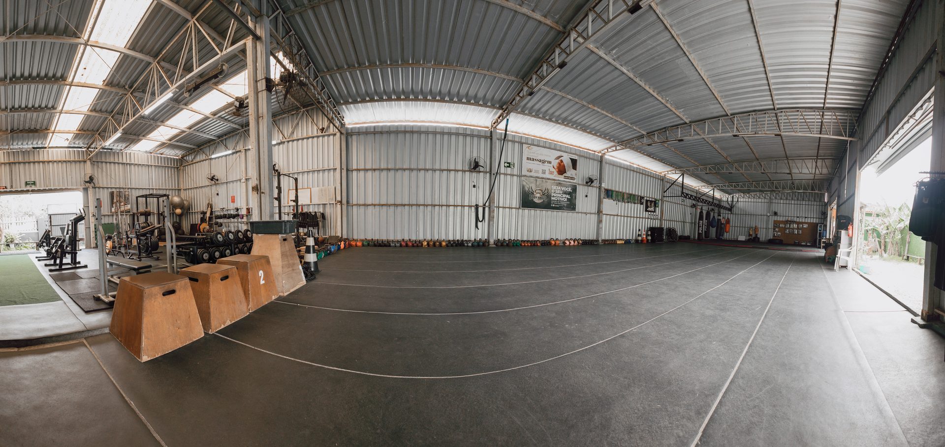 Vista panorâmica da academia Body Angel